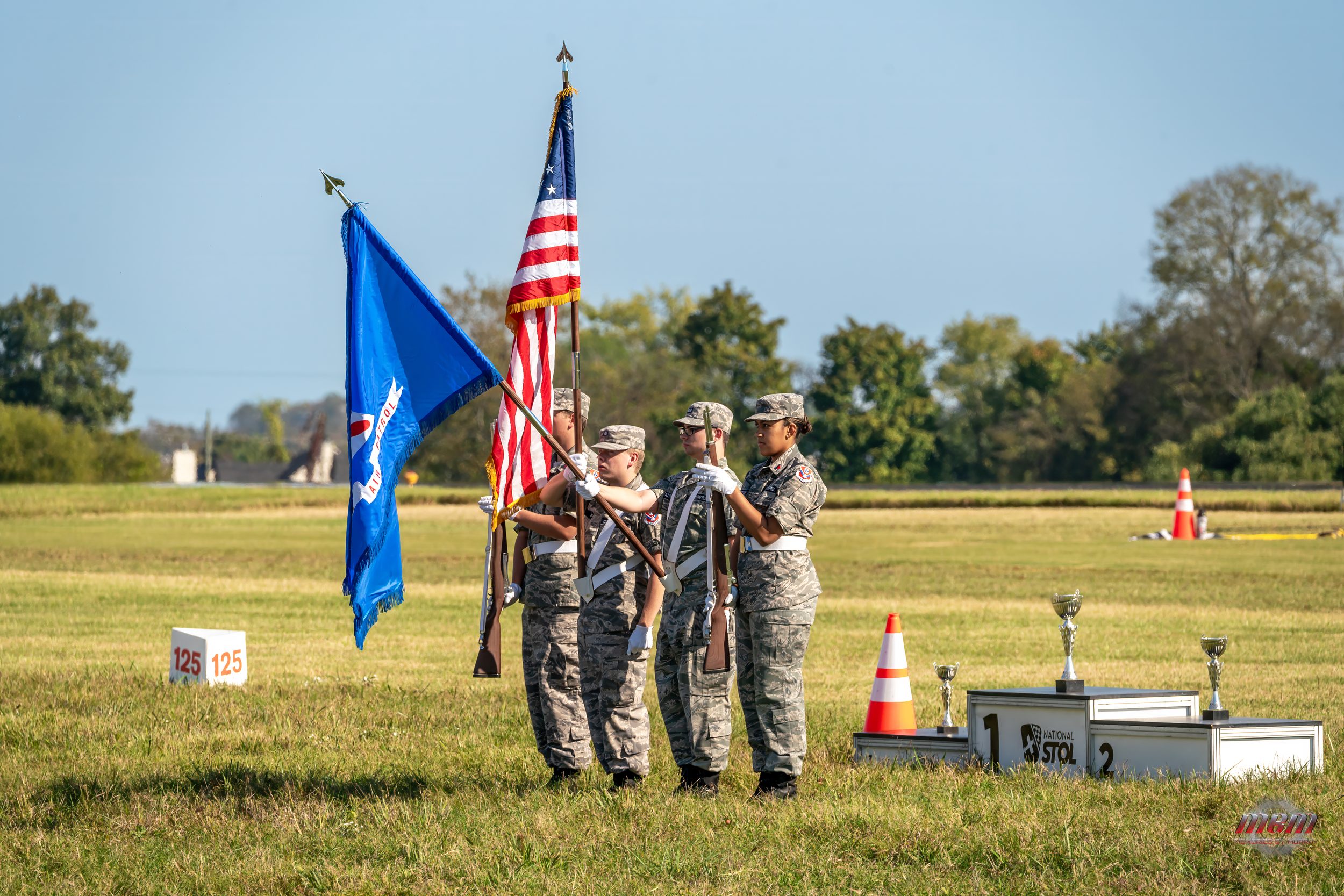 Color guard presents the colors at the opening ceremony