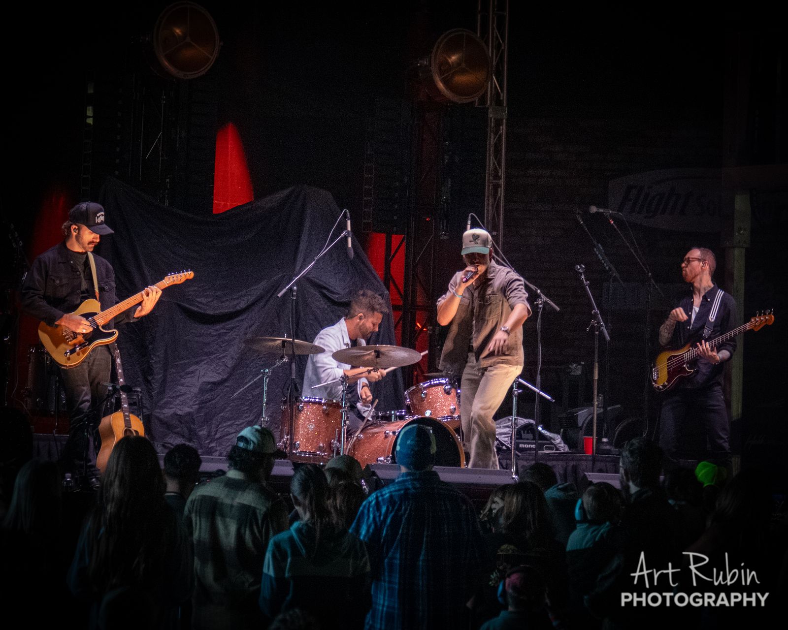Live band playing the Music City STOL night stage