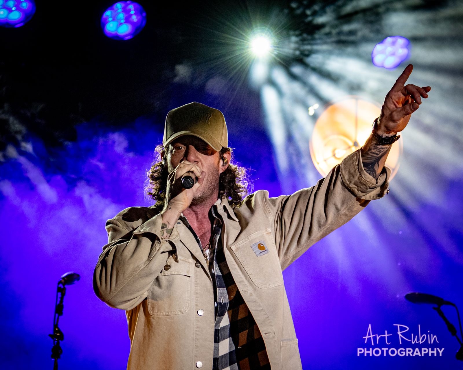 Headliner under the lights at the Saturday night concert