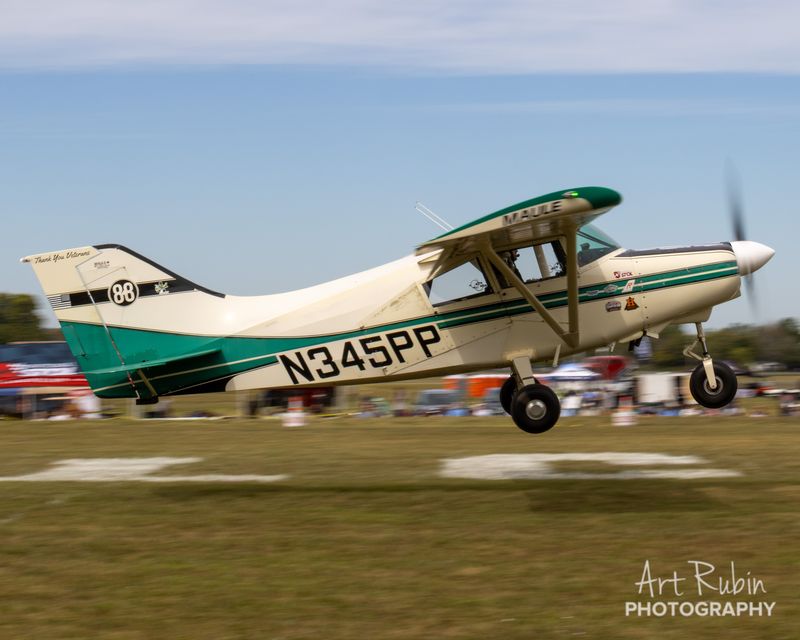 N345PP · Derek Holman (345) / Garrett Holman (89) · Maule MXT-7 climbing out
