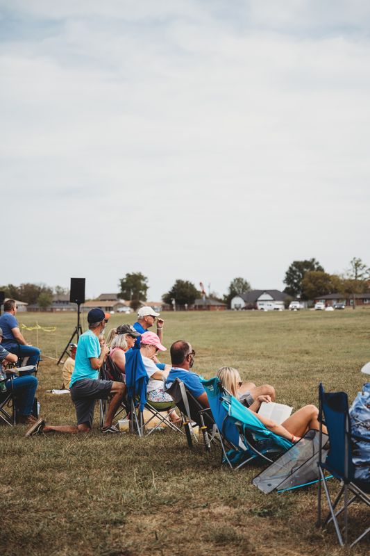 Spectators settled in along the crowd line on Friday