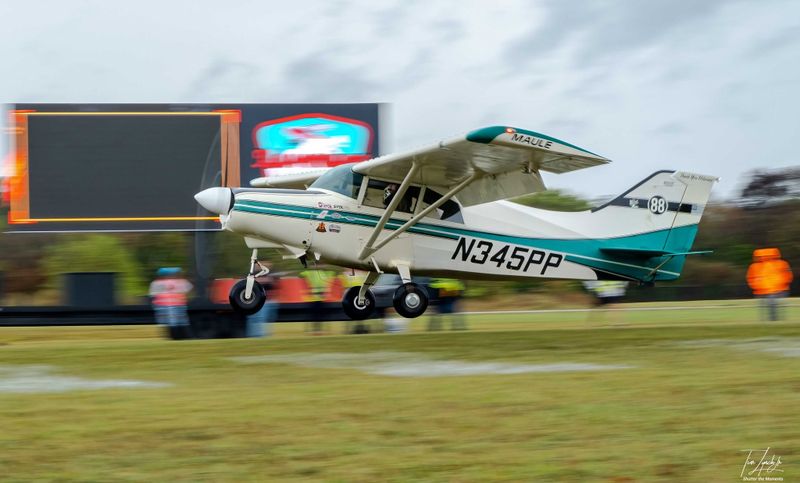 N345PP · Derek Holman (345) / Garrett Holman (89) · Maule MXT-7 on a landing run