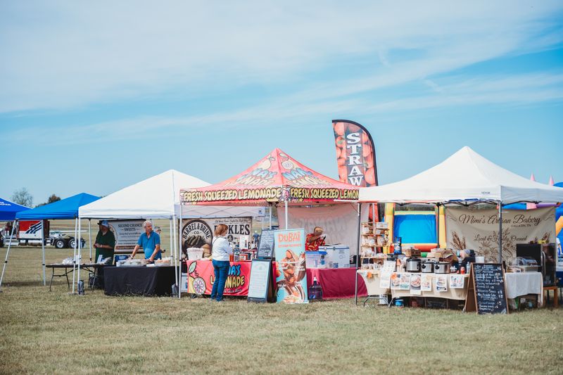 The vendor midway on Friday afternoon